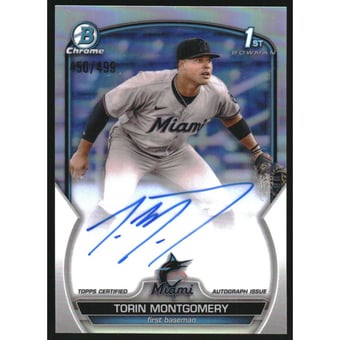 2023 Bowman Chrome Prospect Autographs Refractors #CPATM Torin Montgomery