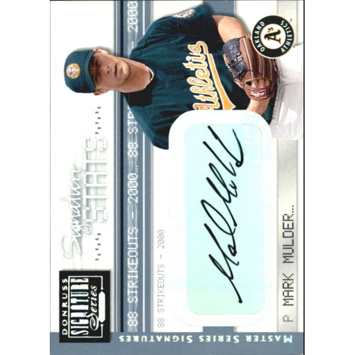 2001 Donruss Signature Series Stats Masters Series #34 Mark Mulder. rookie card picture