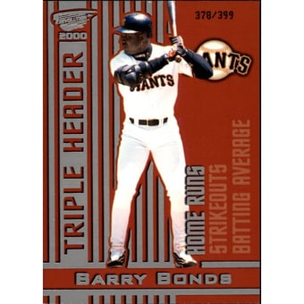 2000 Revolution Triple Header Silver #17 Barry Bonds