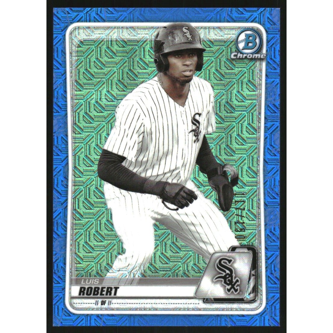 2020 Bowman Chrome Mega Box Prospects Blue Refractors #BCP150 Luis Robert. rookie card picture