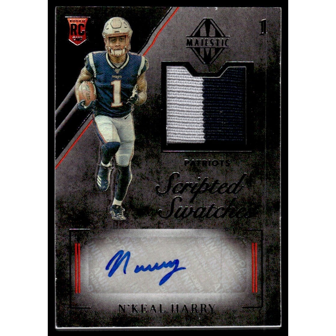 2019 Panini Majestic #109 N'Keal Harry/49 JSY AU RC. rookie card picture