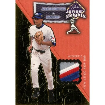 2002 Flair Jersey Heights Hot Numbers Patch #21 Alex Rodriguez