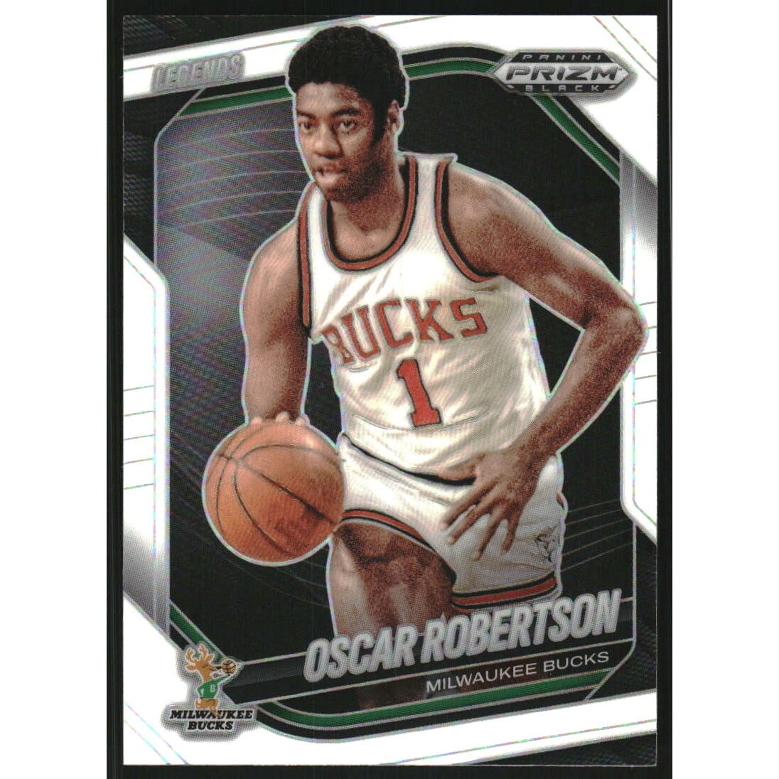 2024-25 Panini Prizm Black Prizms White #296 Oscar Robertson LGD. rookie card picture
