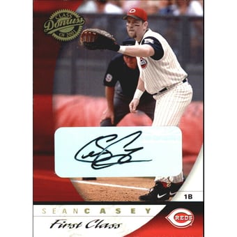 2001 Donruss Class of 2001 First Class Autographs #50 Sean Casey/100