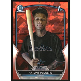 2023 Bowman Chrome Sapphire Prospects Orange Refractors #BCP62 Antony Peguero
