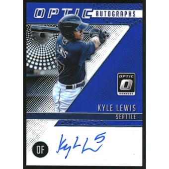 2018 Donruss Optic Autographs Blue #46 Kyle Lewis/50