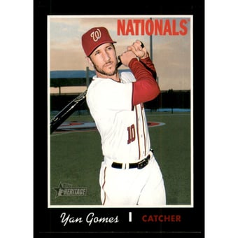 2019 Topps Heritage Black Border #184 Yan Gomes