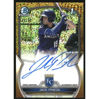 2023 Bowman Chrome Prospect Autographs Gold Mini-Diamond Refractors #CPAJPI Jack Pineda