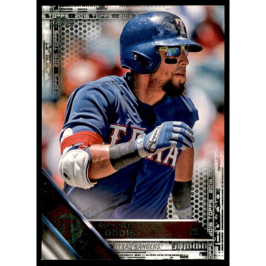 2016 Topps Black #16 Rougned Odor. rookie card picture