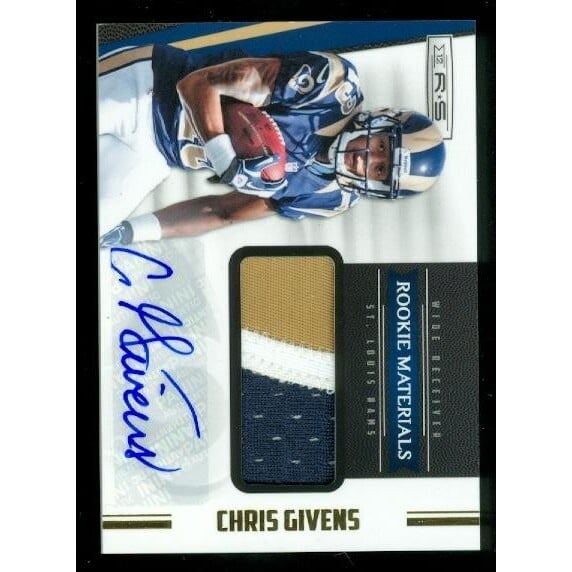 2012 Rookies and Stars Rookie Materials Prime Autographs #235 Chris Givens