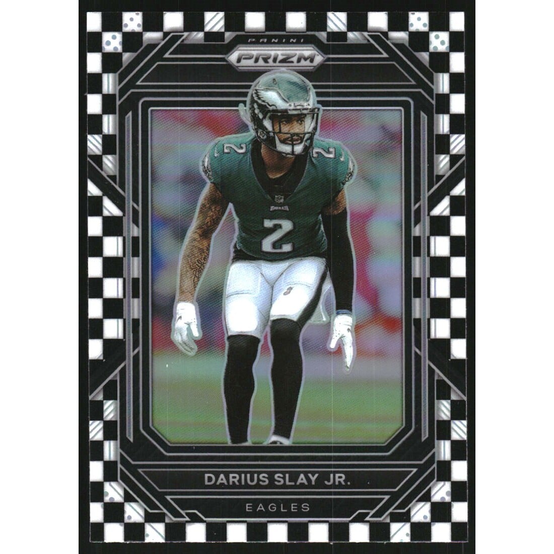 2022 Panini Prizm Prizms Black and White Checker #240 Darius Slay Jr.. rookie card picture