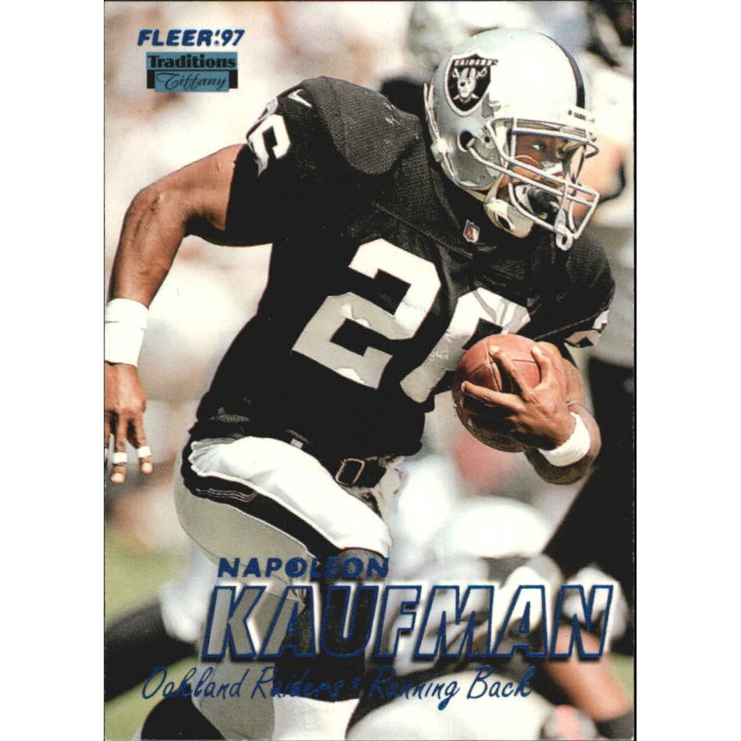 1997 Fleer Tiffany Blue #394 Napoleon Kaufman. rookie card picture
