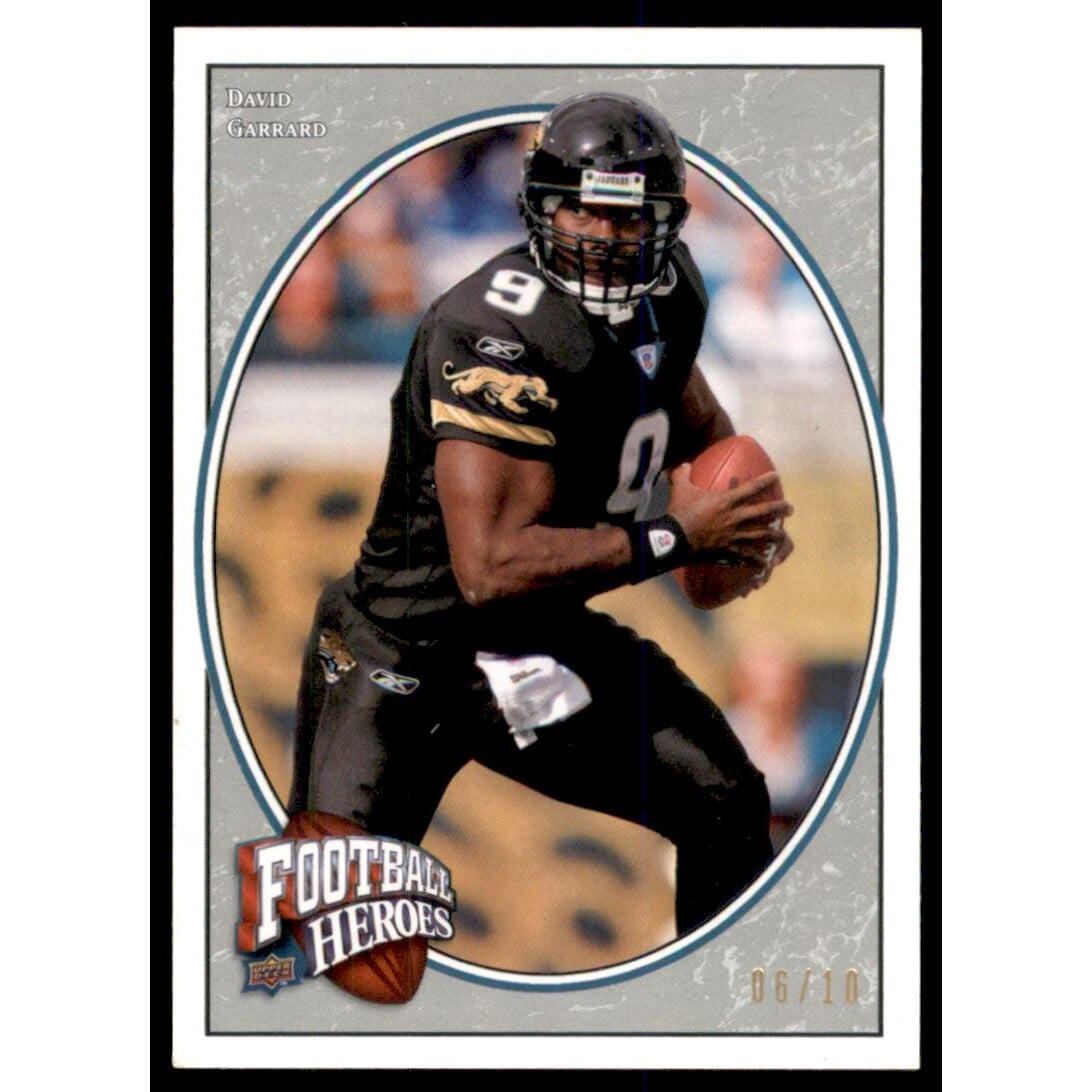 2008 Upper Deck Heroes Jerseys Platinum Patch #84 David Garrard. rookie card picture