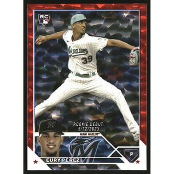 2023 Topps Update Orange Foilboard #US317 Eury Perez