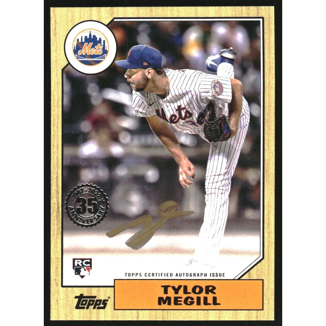 2022 Topps '87 Topps Autographs #87BATME Tylor Megill S2. rookie card picture