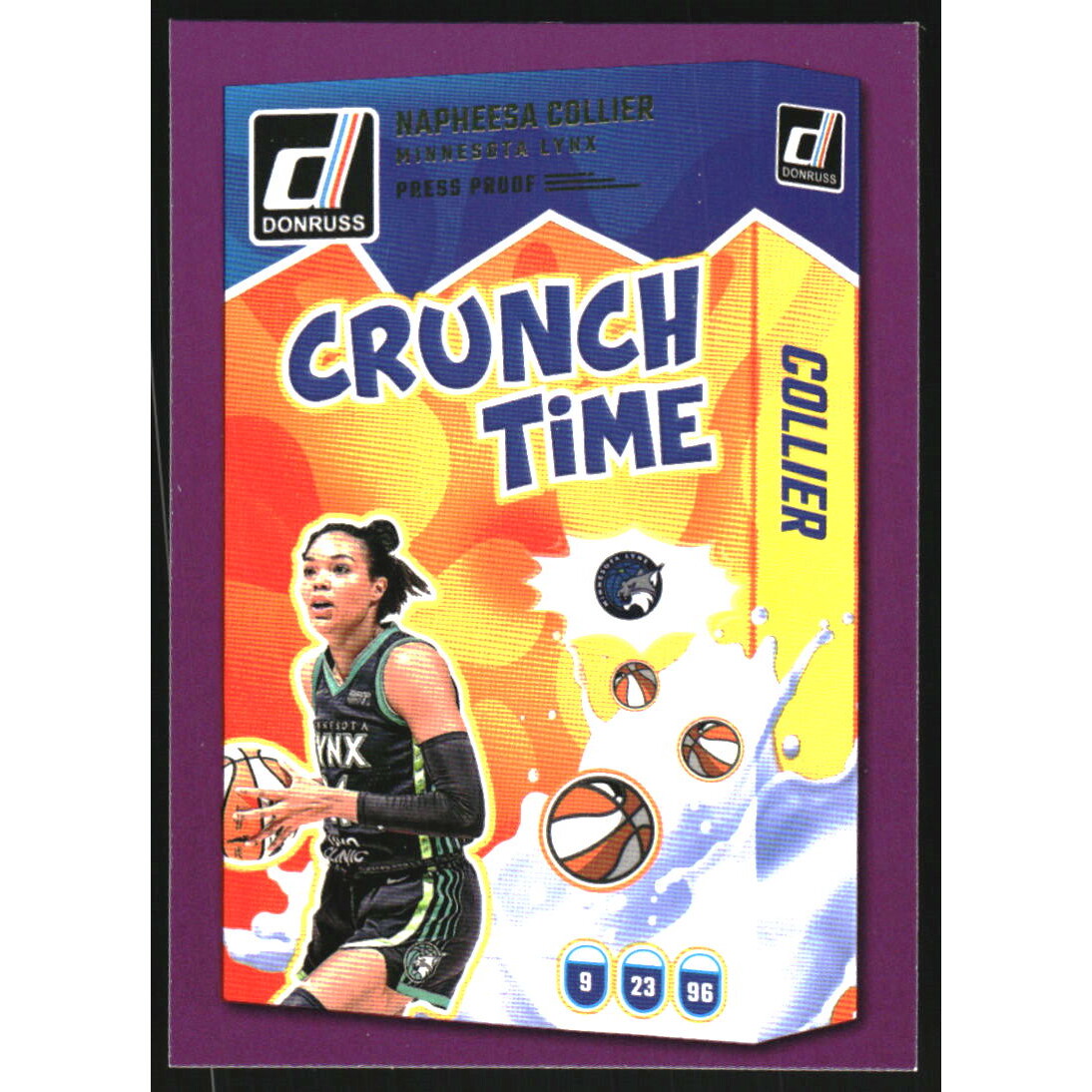 2025 Donruss WNBA Crunch Time Press Proof Purple #18 Napheesa Collier 2025 Donruss WNBA Crunch Time Press Proof Purple #18 Napheesa Collier