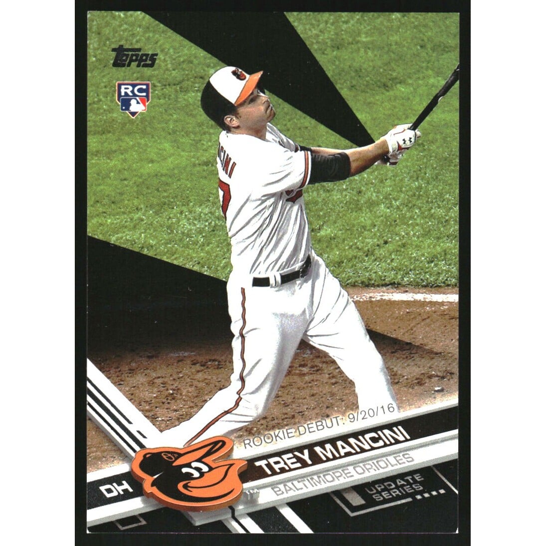2017 Topps Update Black #US227 Trey Mancini. rookie card picture