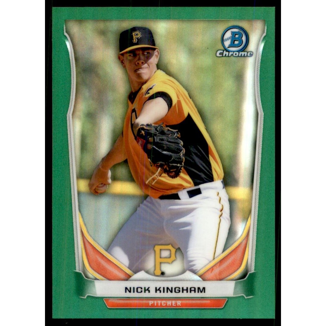 2014 Bowman Chrome Prospects Series 2 Green Refractors #BCP27 Nick Kingham. rookie card picture