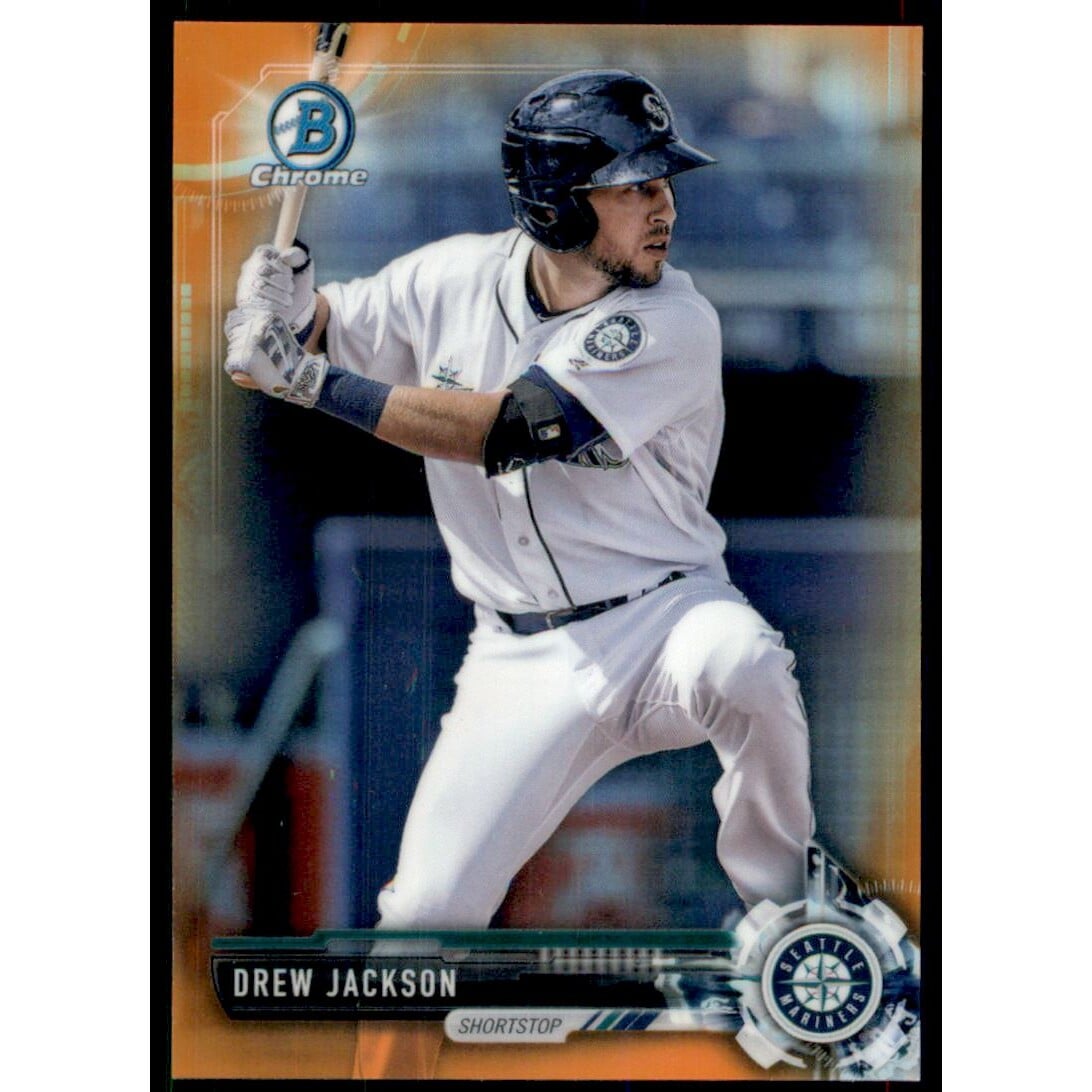 2017 Bowman Chrome Prospects Orange Refractors #BCP99 Drew Jackson. rookie card picture