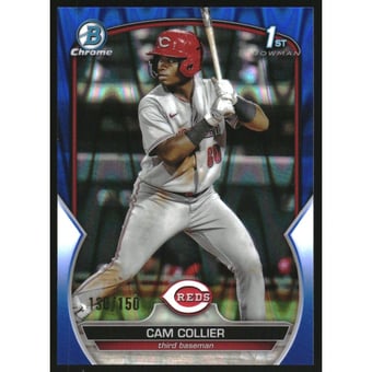 2023 Bowman Chrome Prospects Blue RayWave Refractors #BCP125 Cam Collier