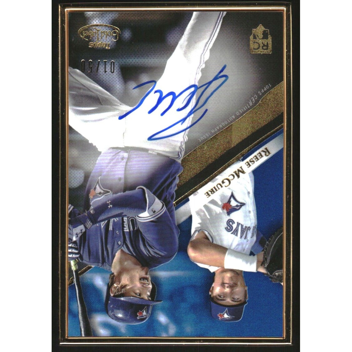 2019 Topps Gold Label Framed Autographs Blue #GLARM Reese McGuire/50. rookie card picture