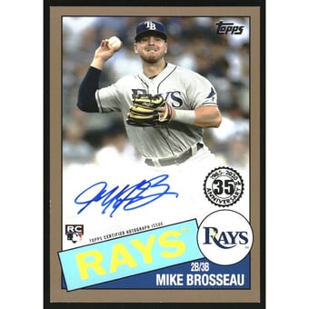 2020 Topps Update '85 Topps Autographs Gold #85BAMB Mike Brosseau