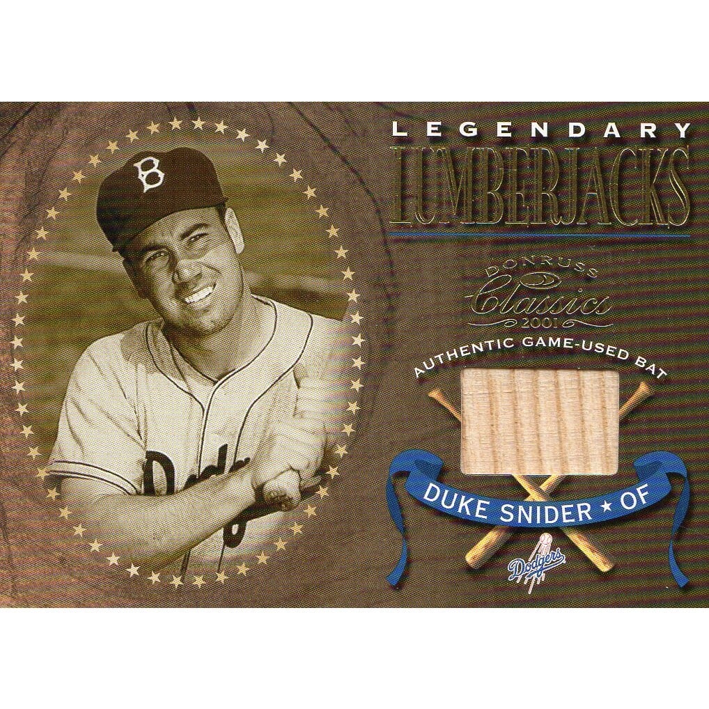 2001 Donruss Classics Legendary Lumberjacks #LL28 Duke Snider SP/300 *. rookie card picture