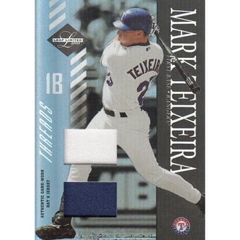 2003 Leaf Limited Threads Double #120 Mark Teixeira H Hat-Jsy/25