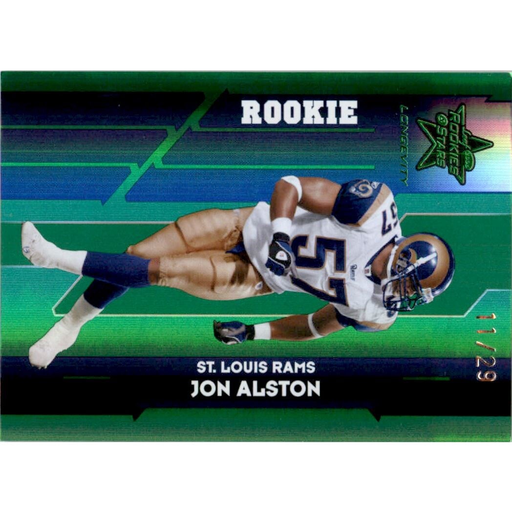2006 Leaf Rookies and Stars Longevity Target Emerald Parallel #121 Jon Alston