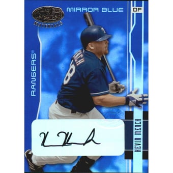 2003 Leaf Certified Materials Mirror Blue Autographs #190 Kevin Mench/50