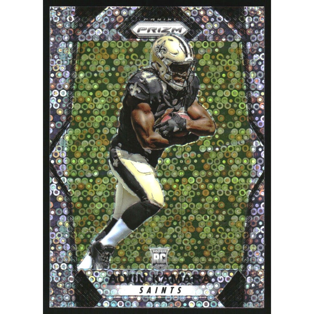 2017 Panini Prizm Prizms Disco #291 Alvin Kamara. rookie card picture
