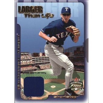 2002 Fleer Focus JE Larger than Life Game Used #6 Alex Rodriguez Jsy