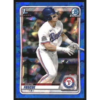 2020 Bowman Chrome Draft Sapphire #BD124 Justin Foscue