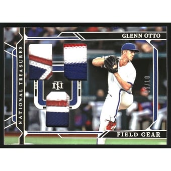 2022 Panini National Treasures Field Gear Triples #3 Glenn Otto/10