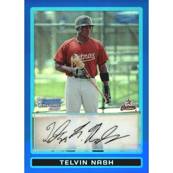 2009 Bowman Chrome Draft Prospects Blue Refractors #BDPP10 Telvin Nash
