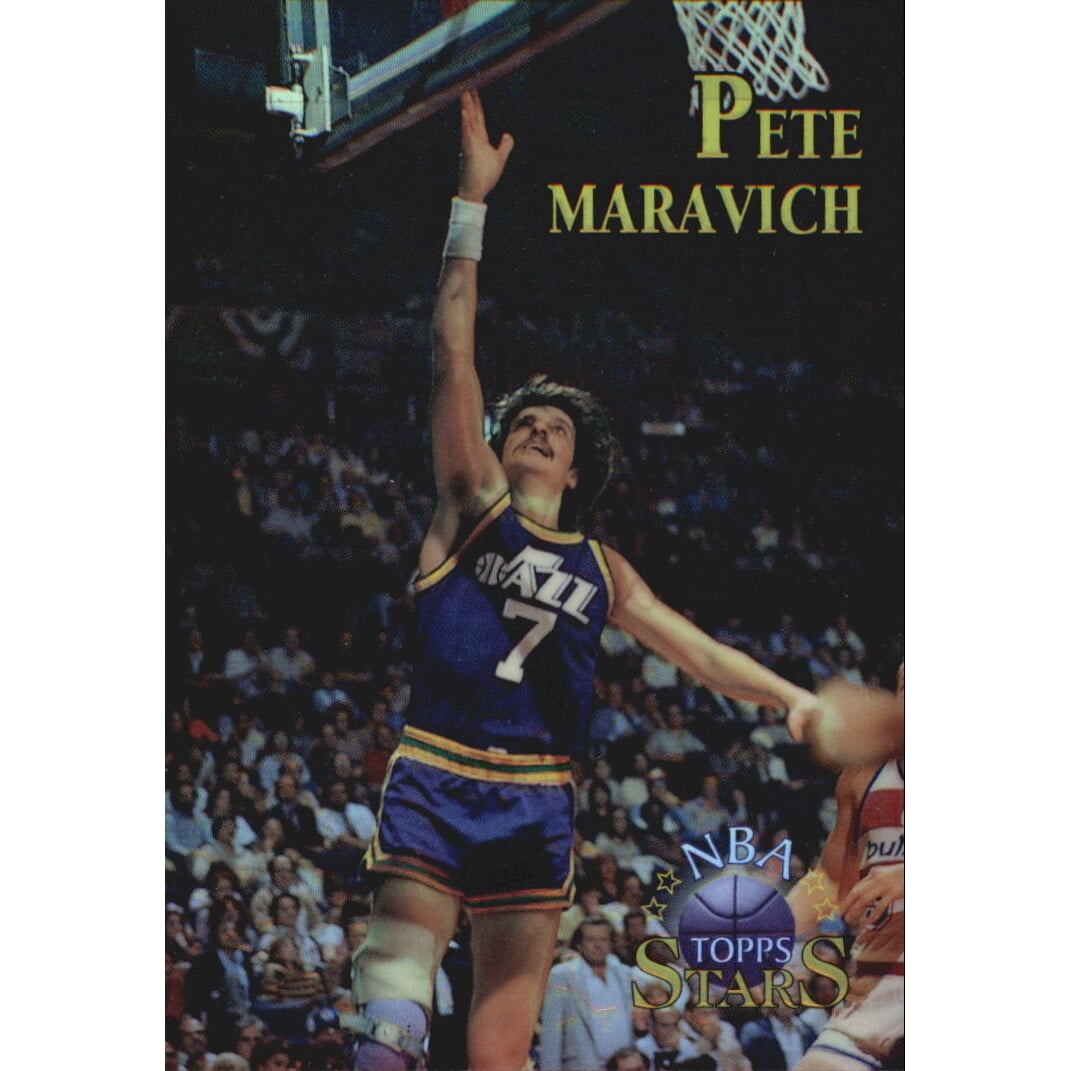 1996 Topps Stars Finest Refractors #28 Pete Maravich. rookie card picture