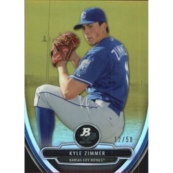 2013 Bowman Platinum Chrome Prospects Gold Refractors #BPCP42 Kyle Zimmer