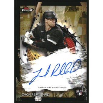 2024 Finest Autographs Gold Refractors #FAZR Zach Remillard