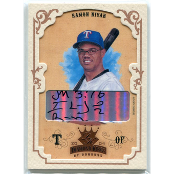 2004 Diamond Kings DK Signatures Framed Bronze #58 Ramon Nivar/25