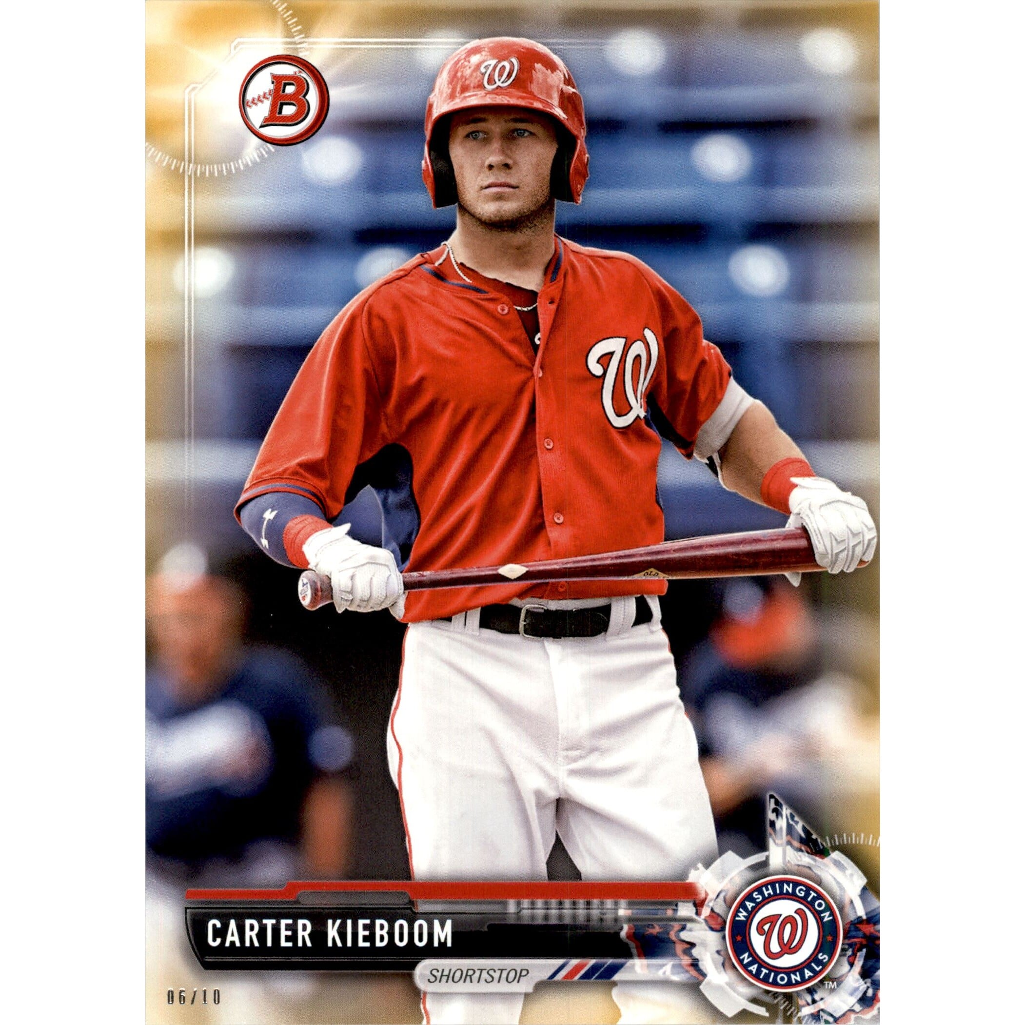 2017 Bowman Draft 5x7 Gold #BD52 Carter Kieboom. rookie card picture