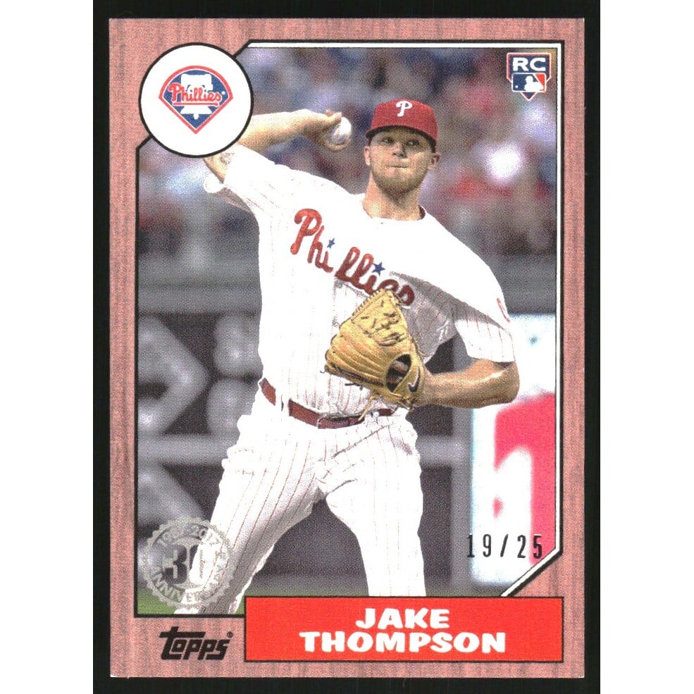 2017 Topps On Demand Mini '87 Topps Red #87116 Jake Thompson. rookie card picture