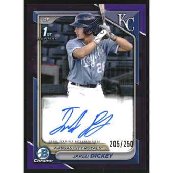2024 Bowman Chrome Prospect Autographs Purple Refractors #CPAJDI Jared Dickey