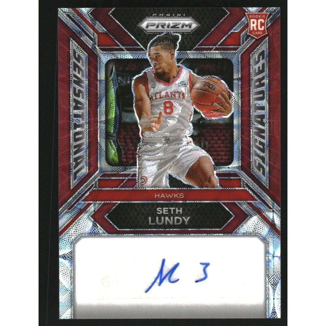 2023-24 Panini Prizm Sensational Signatures Prizms Choice #70 Seth Lundy. rookie card picture