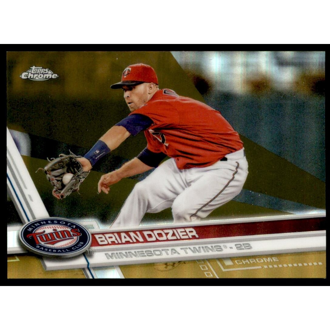 2017 Topps Chrome Gold Refractors #190 Brian Dozier. rookie card picture