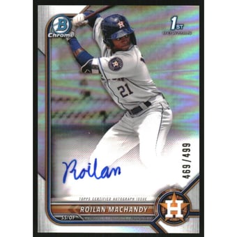 2022 Bowman Chrome Prospect Autographs Refractors #CPARM Roilan Machandy