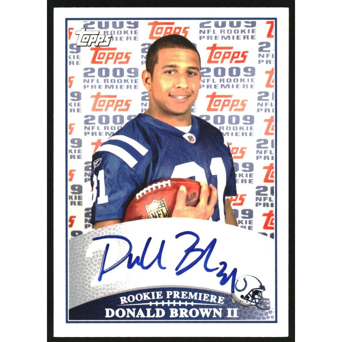 2009 Topps Rookie Premiere Autographs #DBR Donald Brown. rookie card picture