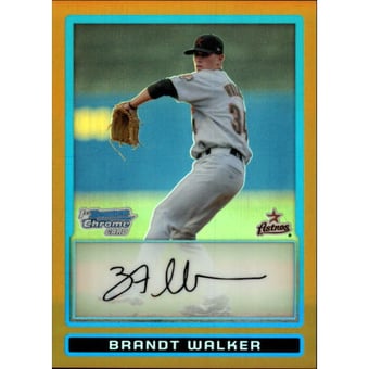 2009 Bowman Chrome Draft Prospects Gold Refractors #BDPP34 Brandt Walker