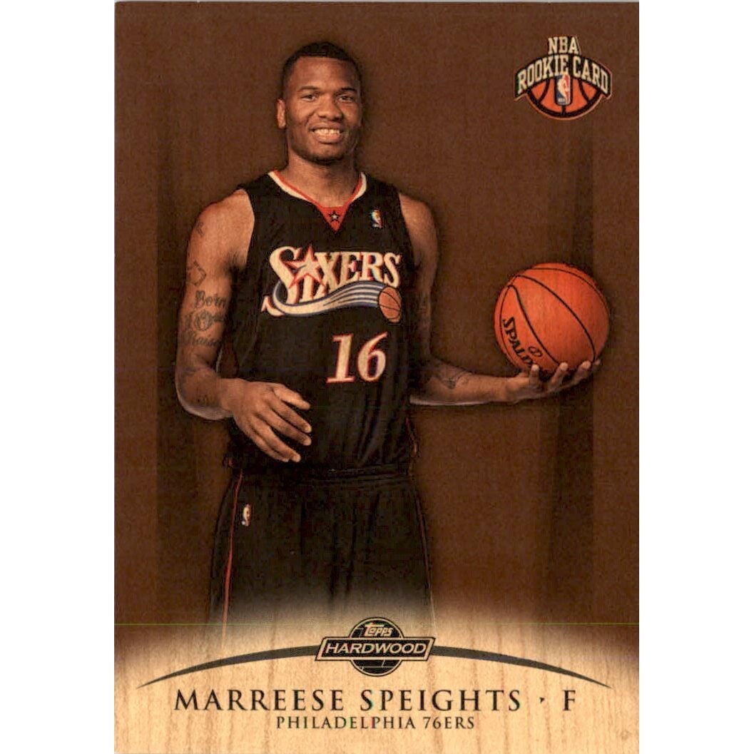 2008-09 Topps Hardwood Mahogany #116B Marreese Speights Posing. rookie card picture