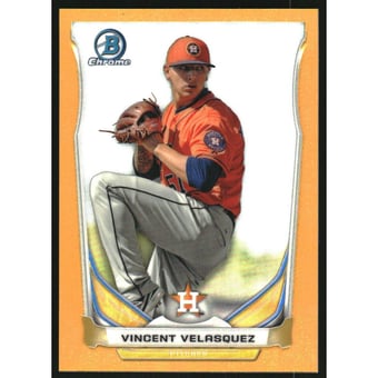 2014 Bowman Chrome Draft Top Prospects Gold Refractors #CTP28 Vincent Velasquez