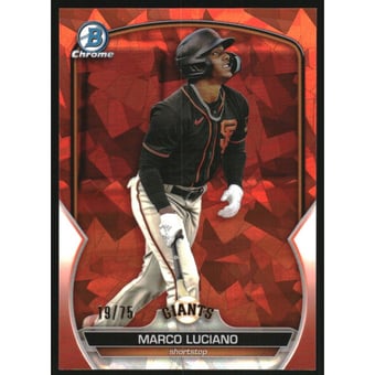 2023 Bowman Chrome Sapphire Prospects Orange Refractors #BCP176 Marco Luciano